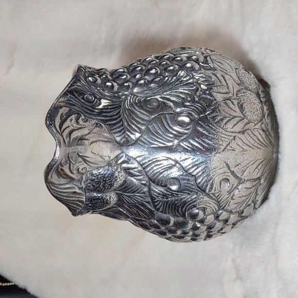 Decorative Silvertone Pitcher - Picture 5 of 10